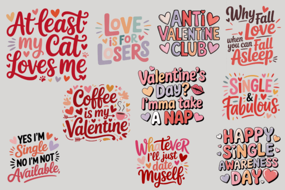 Anti-Valentine SVG Bundle, Valentine s D