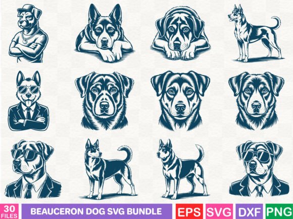 Beauceron Dog SVG Bundle