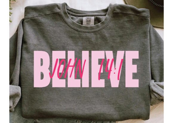 Believe John 14:1 SVG & Bible Verse PNG