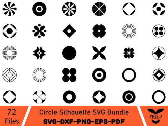 Circle Silhouette SVG Bundle