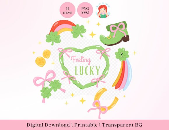 Coquette Lucky Charm SVG PNG Bundle