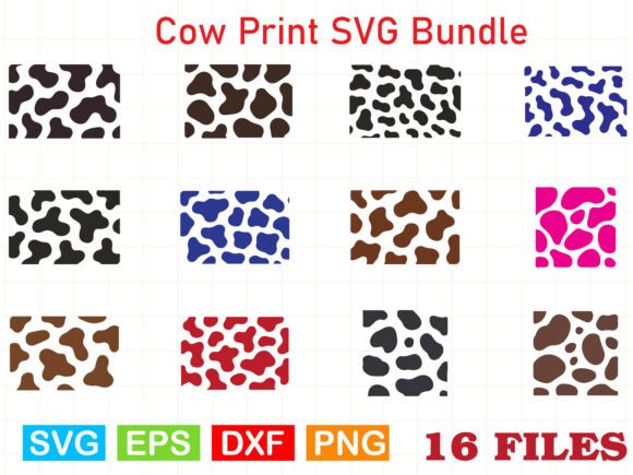 Cow Print SVG Bundle, Pattern Background