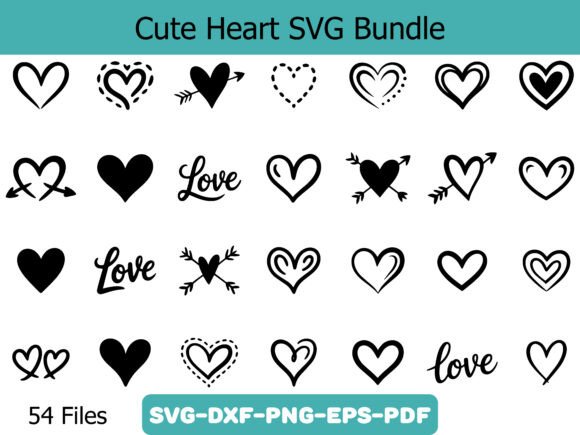 Cute Heart SVG Bundle
