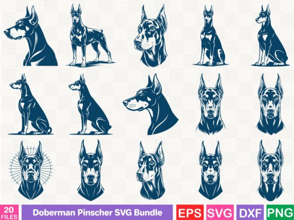 Doberman Pinscher SVG Bundle
