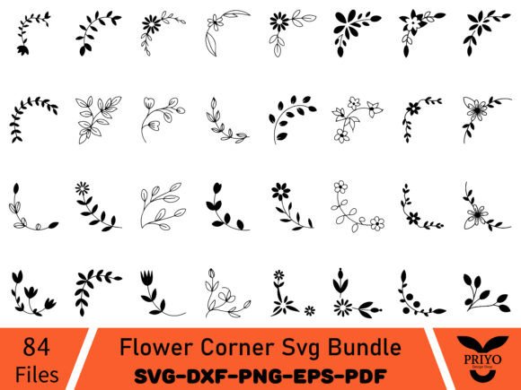 Flower Corner SVG Bundle
