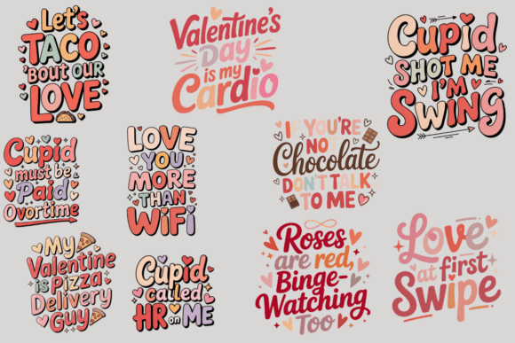 Funny Valentine SVG Bundle, Romantic Hum