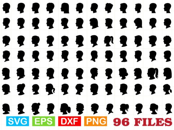 Head Profile Silhouette SVG Bundle