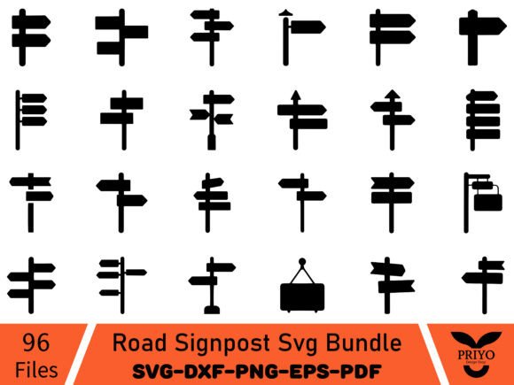 Road Signpost SVG Bundle