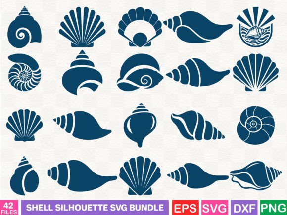Shell Silhouette SVG Bundle