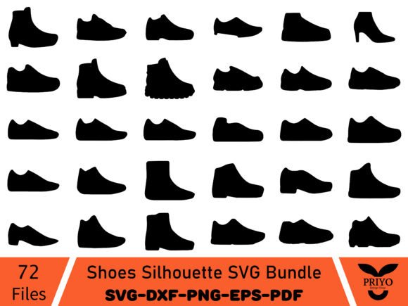 Shoes Silhouette SVG Bundle