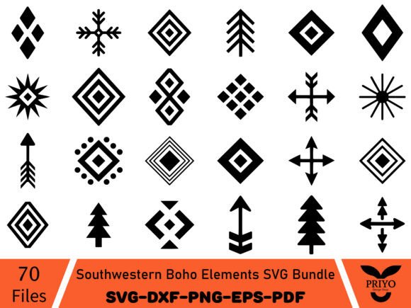 Southwestern Boho Elements SVG Bundle