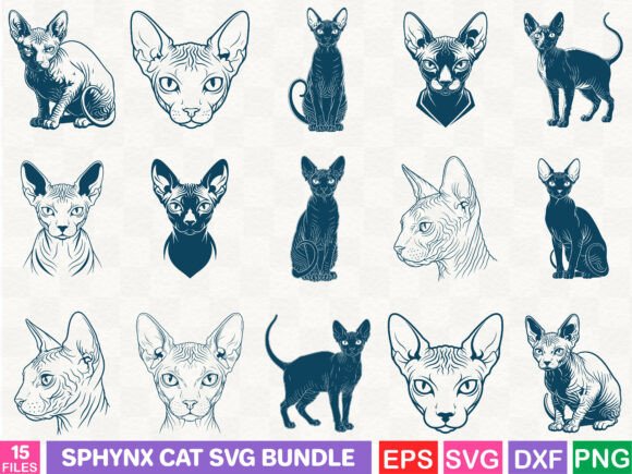 Sphynx Cat SVG Bundle