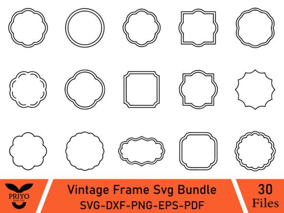 Vintage Frame SVG Bundle