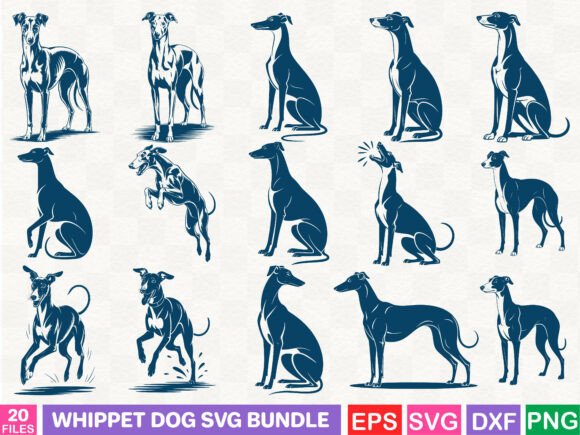 Whippet Dog SVG Bundle