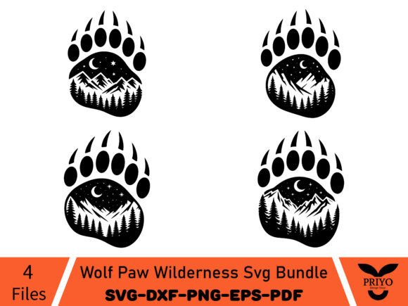 Wolf Paw Wilderness SVG Bundle