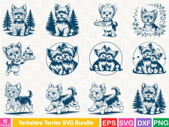 Yorkshire Terrier SVG Bundle